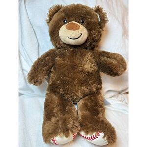 Build a‎ Bear Workshop Brown Bear Plush Baseball Feet Stuffed Animal Toy